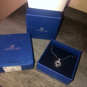 SWAROVSKI Circle Pendant CRY Silver Necklace Brand New With Box